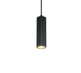 Lámpara de techo colgante Trio Soka LED negro mate 3000K 150cm 367700132