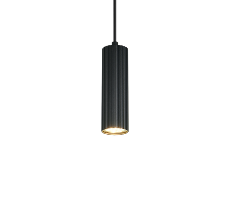 Lámpara de techo colgante Trio Soka LED negro mate 3000K 150cm 367700132
