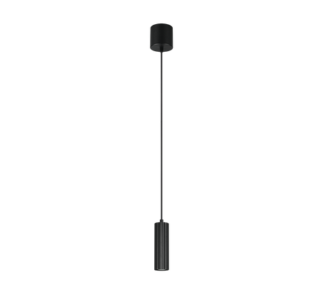 Lámpara de techo colgante Trio Soka LED negro mate 3000K 150cm 367700132