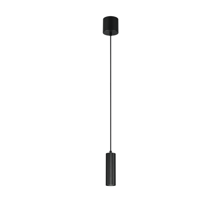 Lámpara de techo colgante Trio Soka LED negro mate 3000K 150cm 367700132