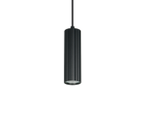 Lámpara de techo colgante Trio Soka LED negro mate 3000K 150cm 367700132