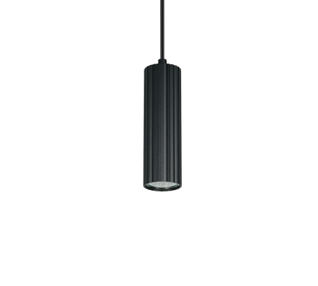 Lámpara de techo colgante Trio Soka LED negro mate 3000K 150cm 367700132