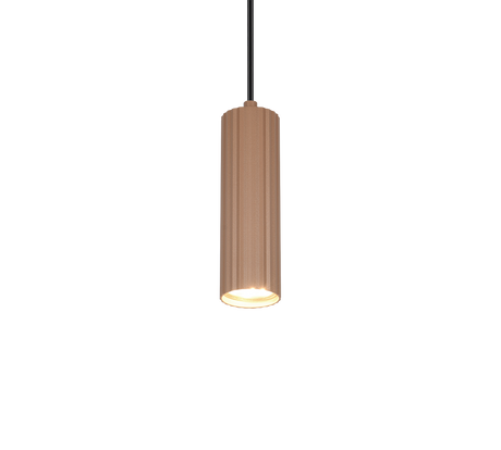 Lámpara de techo colgante Trio Soka LED marrón café 3000K 150cm 367700165