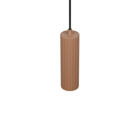 Lámpara de techo colgante Trio Soka LED marrón café 3000K 150cm 367700165