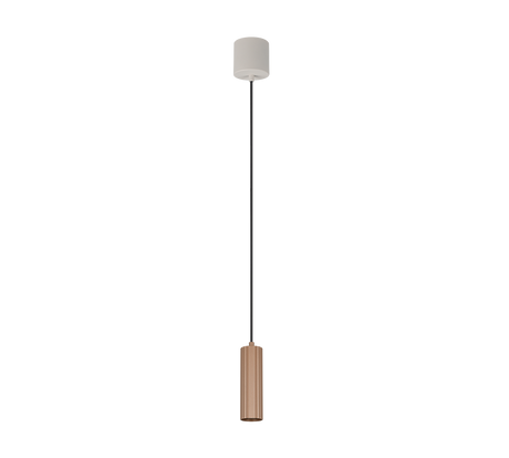 Lámpara de techo colgante Trio Soka LED marrón café 3000K 150cm 367700165