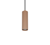 Lámpara de techo colgante Trio Soka LED marrón café 3000K 150cm 367700165