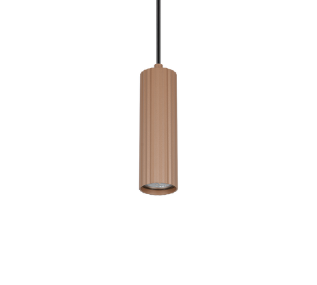 Lámpara de techo colgante Trio Soka LED marrón café 3000K 150cm 367700165