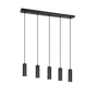 Lámpara colgante Soka Trio 5 luces GU10 Ø5cm negro mate — ref. 367700532 (1)