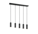 Lámpara colgante Soka Trio 5 luces GU10 Ø5cm negro mate — ref. 367700532 (1)