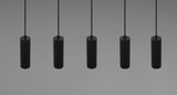 Lámpara colgante Soka Trio 5 luces GU10 Ø5cm negro mate — ref. 367700532 (4)