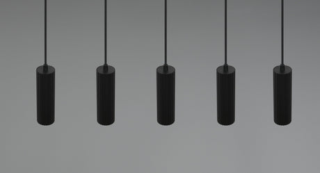 Lámpara colgante Soka Trio 5 luces GU10 Ø5cm negro mate — ref. 367700532 (4)