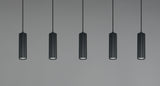 Lámpara colgante Soka Trio 5 luces GU10 Ø5cm negro mate — ref. 367700532 (7)
