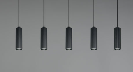 Lámpara colgante Soka Trio 5 luces GU10 Ø5cm negro mate — ref. 367700532 (7)