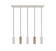 Lámpara de techo colgante Trio Soka LED marrón café 3000K 150cm 367700565