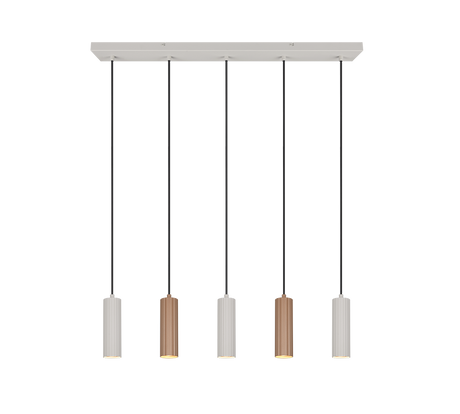 Lámpara de techo colgante Trio Soka LED marrón café 3000K 150cm 367700565