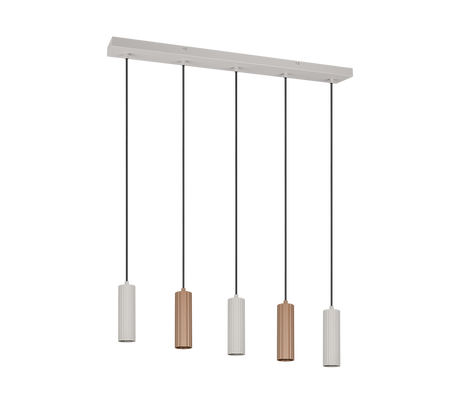 Lámpara de techo colgante Trio Soka LED marrón café 3000K 150cm 367700565