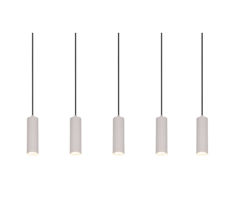 Lámpara de techo colgante Trio Soka LED gris cálido 3000K 150cm 367700576