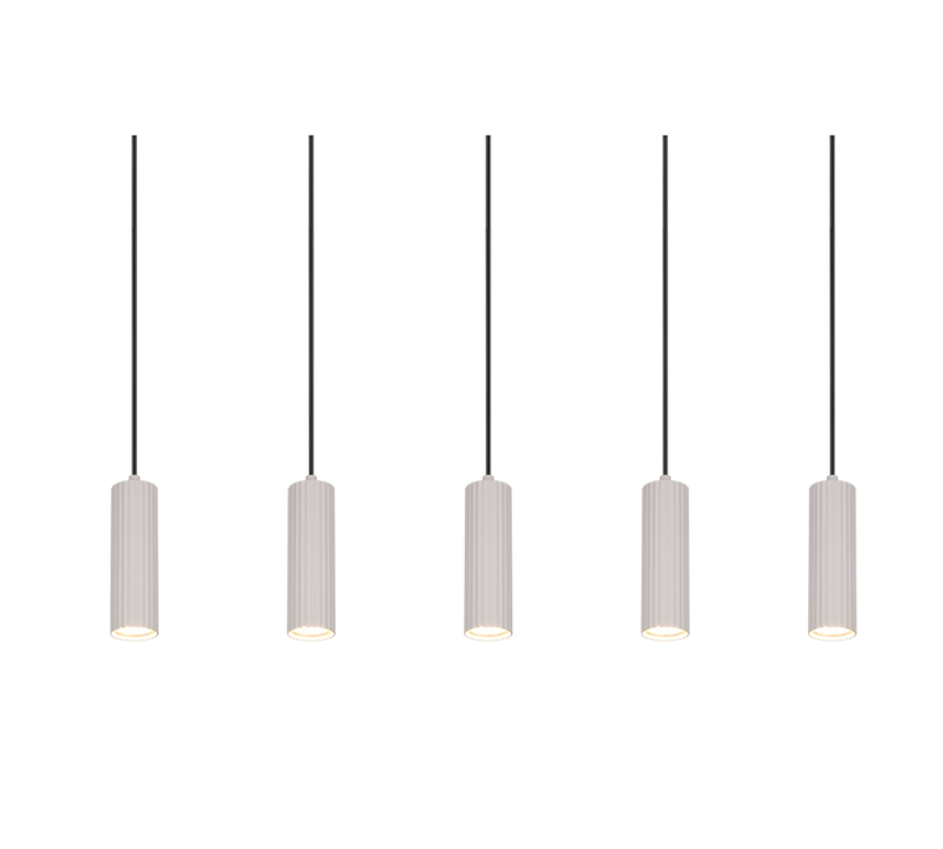 Lámpara de techo colgante Trio Soka LED gris cálido 3000K 150cm 367700576