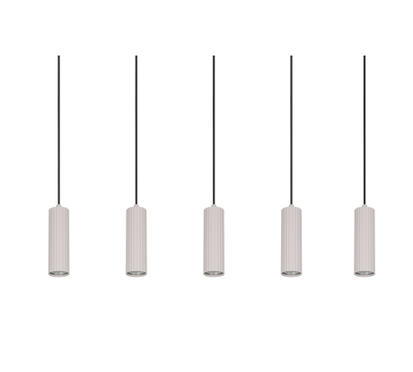 Lámpara de techo colgante Trio Soka LED gris cálido 3000K 150cm 367700576