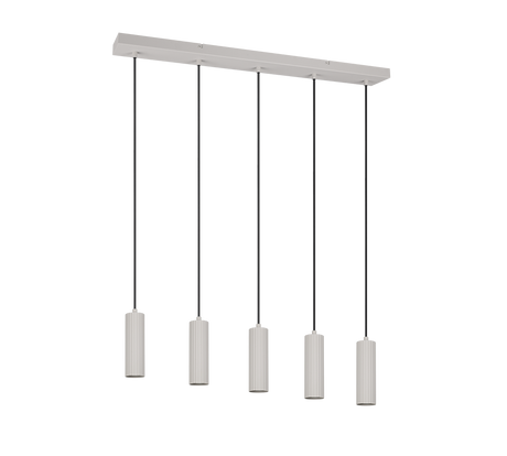 Lámpara de techo colgante Trio Soka LED gris cálido 3000K 150cm 367700576