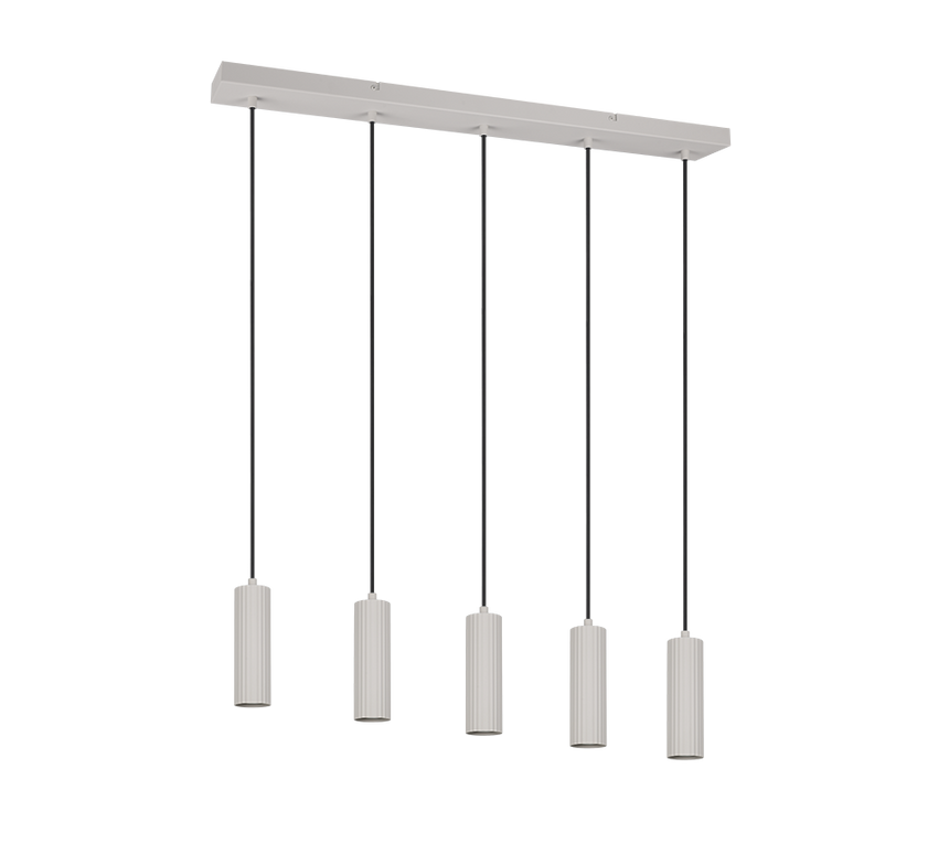 Lámpara de techo colgante Trio Soka LED gris cálido 3000K 150cm 367700576