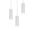 Lámpara de techo colgante Trio Soka LED blanco mate 3000K 150cm 367730331