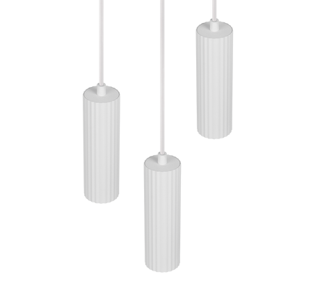 Lámpara de techo colgante Trio Soka LED blanco mate 3000K 150cm 367730331