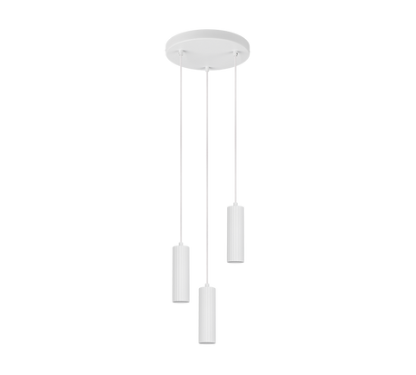 Lámpara de techo colgante Trio Soka LED blanco mate 3000K 150cm 367730331