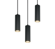 Lámpara de techo colgante Trio Soka LED negro mate 3000K 150cm 367730332