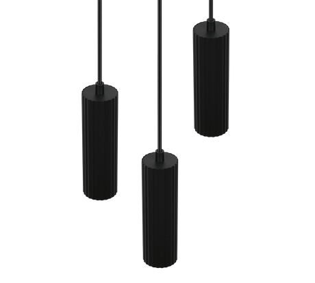 Lámpara de techo colgante Trio Soka LED negro mate 3000K 150cm 367730332