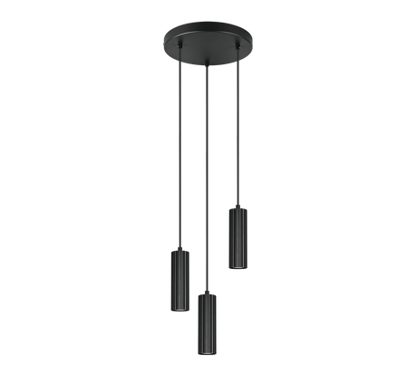 Lámpara de techo colgante Trio Soka LED negro mate 3000K 150cm 367730332