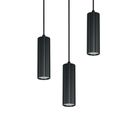 Lámpara de techo colgante Trio Soka LED negro mate 3000K 150cm 367730332