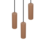 Lámpara de techo colgante Trio Soka LED marrón café 3000K 150cm 367730365