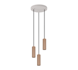 Lámpara de techo colgante Trio Soka LED marrón café 3000K 150cm 367730365
