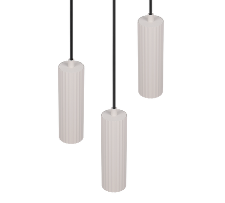 Lámpara de techo colgante Trio Soka LED gris cálido 3000K 150cm 367730376