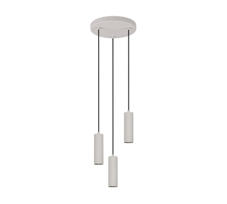 Lámpara de techo colgante Trio Soka LED gris cálido 3000K 150cm 367730376