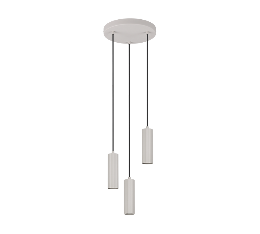 Lámpara de techo colgante Trio Soka LED gris cálido 3000K 150cm 367730376