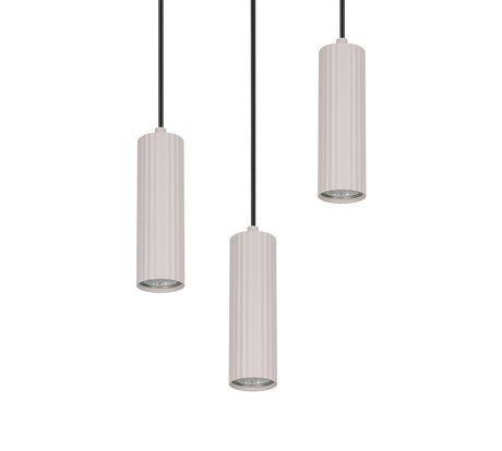 Lámpara de techo colgante Trio Soka LED gris cálido 3000K 150cm 367730376