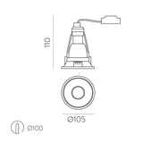 ACB Apex Empotrable 3688/10 Blanco texturado, LED GU10 8W, I P36881B