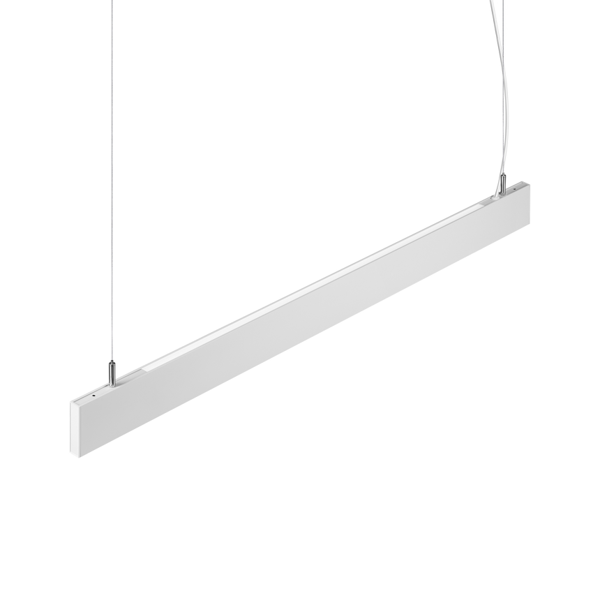 Sistema lineal Ideal Lux Steel blanco LED 2 luces 38W 4000K regulable Ø119,2cm 368863