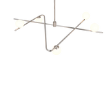 Lámpara de techo colgante Trio Flaming LED níquel mate 3000K 195cm 368900607