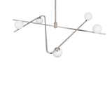 Lámpara de techo colgante Trio Flaming LED níquel mate 3000K 195cm 368900607