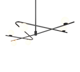 Lámpara de techo colgante Trio Flaming LED negro y dorado 3000K 195cm 368900680