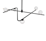 Lámpara de techo colgante Trio Flaming LED negro y dorado 3000K 195cm 368900680