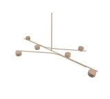 Lámpara de techo colgante Trio Coda LED warm beige 2700K 180cm 369000643