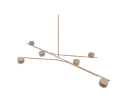 Lámpara de techo colgante Trio Coda warm beige 180cm 369000643
