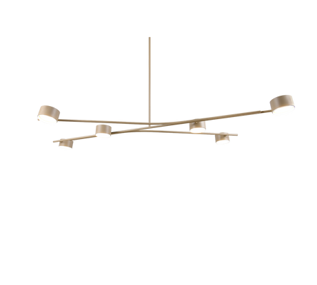 Lámpara de techo colgante Trio Coda LED warm beige 2700K 180cm 369000643
