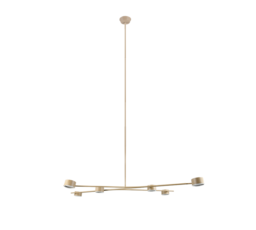 Lámpara de techo colgante Trio Coda LED warm beige 2700K 180cm 369000643