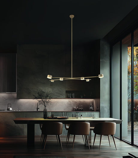 Lámpara de techo colgante Trio Coda LED warm beige 2700K 180cm 369000643