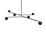 Lámpara de techo colgante Trio Coda LED negro y dorado 2700K 180cm 369000680